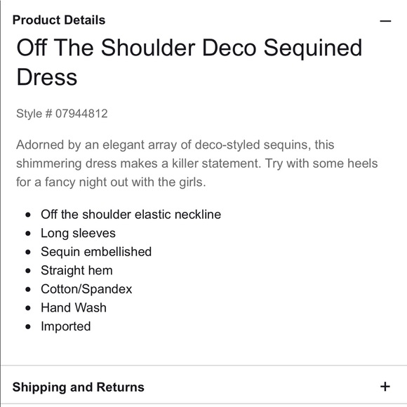 Express Off Shoulder Deco Sequined dress - Picture 5 of 5